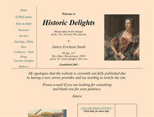 Tablet Screenshot of historicdelights.com